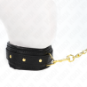 Collier cuir éponge avec laisse Kink