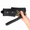 Collier cuir éponge avec laisse Kink