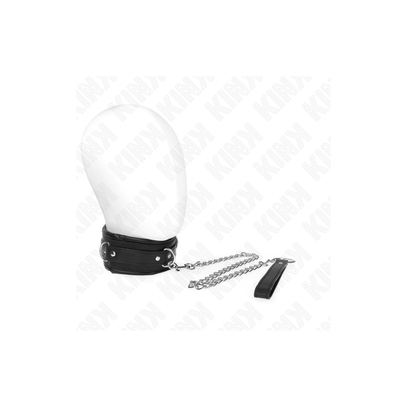 Collier lourd en cuir avec laisse Kink