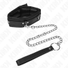 Collier lourd en cuir avec laisse Kink