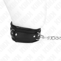 Collier lourd en cuir avec laisse Kink