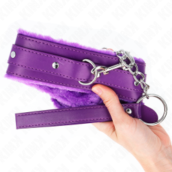 Collier violet avec laisse Kink