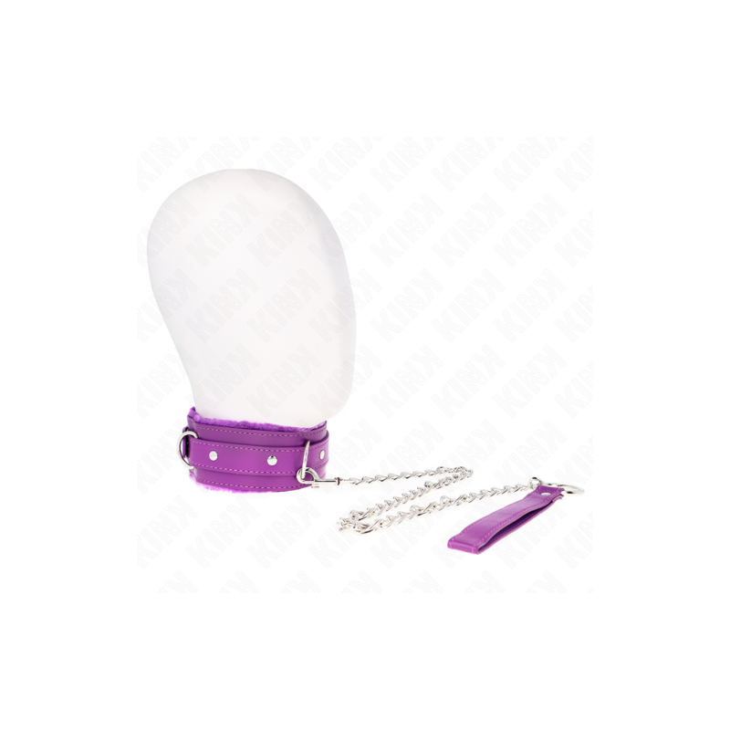 Collier violet avec laisse Kink