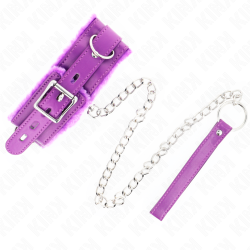 Collier violet avec laisse Kink