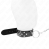 Collier noir à rivets avec laisse Kink