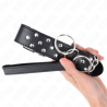 Collier noir à rivets avec laisse Kink