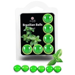 Set de 6 boules brésiliennes menthe