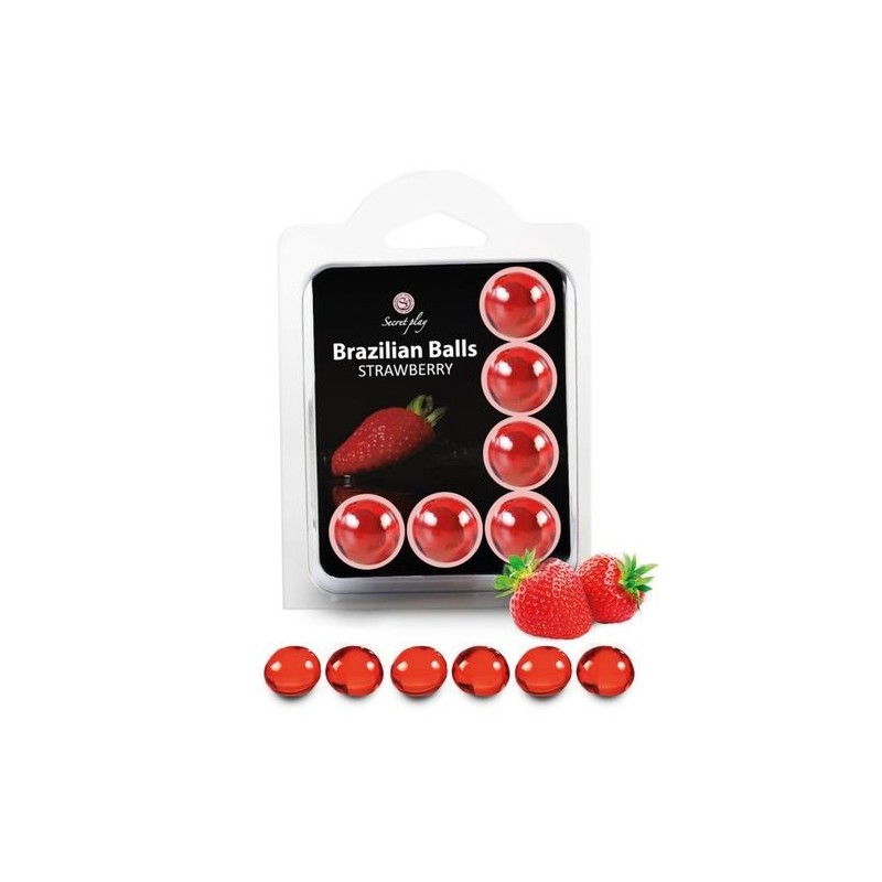 6 boules brésiliennes fraise Secret Play