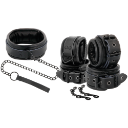 Collier, 4 entraves, laisse Darkness