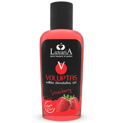 Gel comestible massage fraise Luxuria