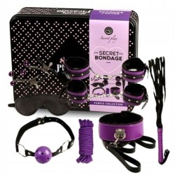 Set 8pcs mauve-noir BDSM SecretPlay