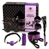 Set 8pcs mauve-noir BDSM SecretPlay