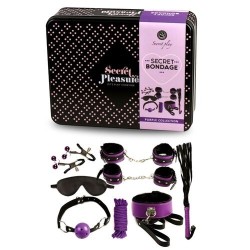 Set 8pcs mauve-noir BDSM SecretPlay
