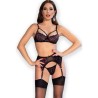 Ensemble 4 pièces rose et noir Chilirose
