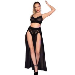 Ensemble noir jupe et string Chilirose