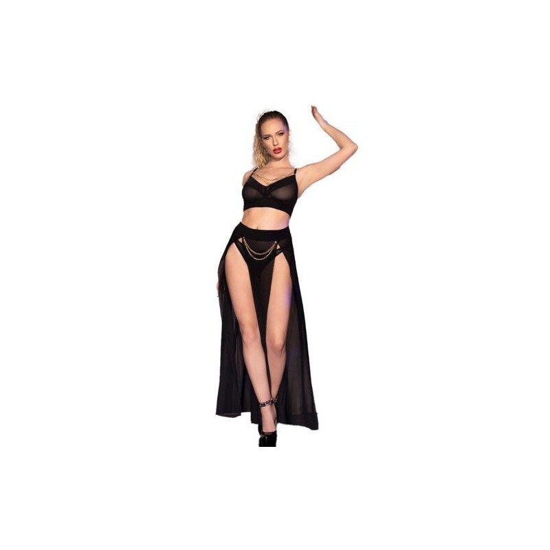 Ensemble noir jupe et string Chilirose