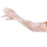 Gants blancs longs en dentelle florale Leg Avenue