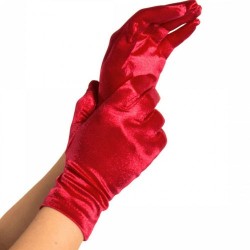 Gants en satin rouge Leg Avenue
