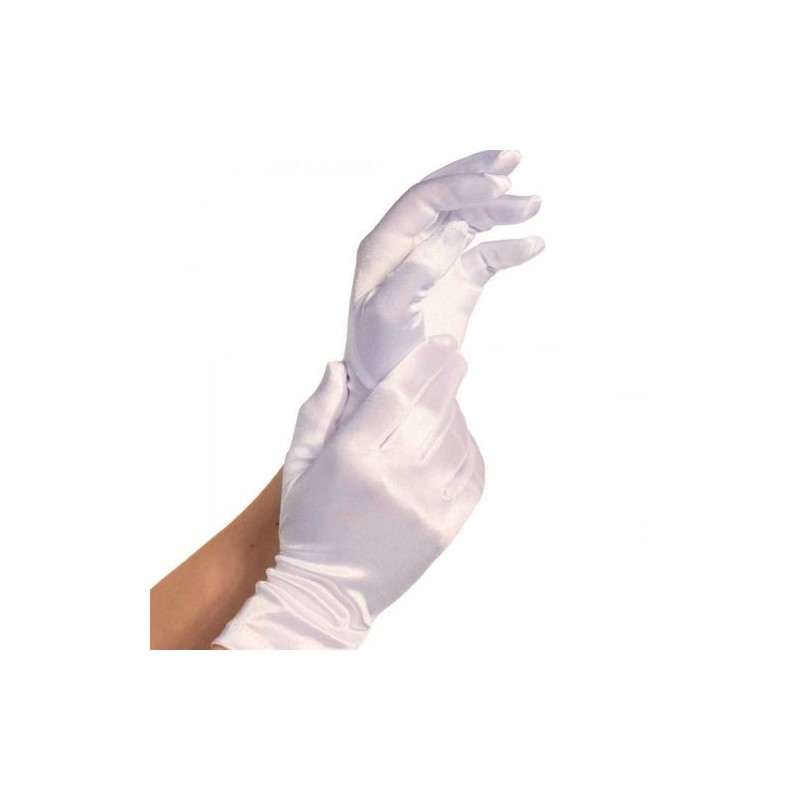 Gants en satin blanc Leg Avenue