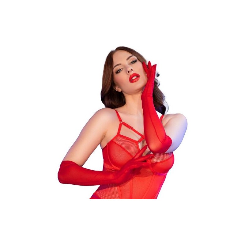 Gants longs rouges Chilirose