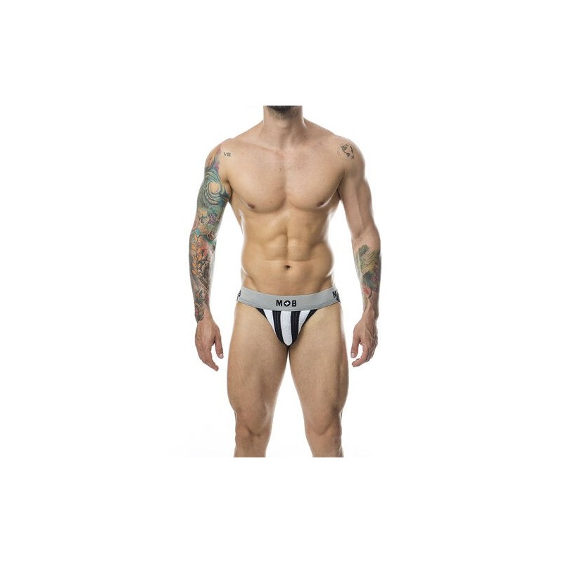 Jockstrap rayures noir blanc MOB