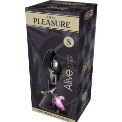 Plug anal de luxe métal cristal rose Alive