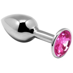 Plug anal de luxe métal cristal rose Alive