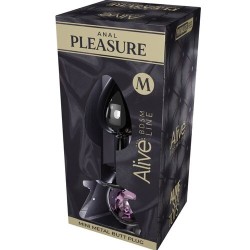 Plug anal de luxe métal cristal rose Alive
