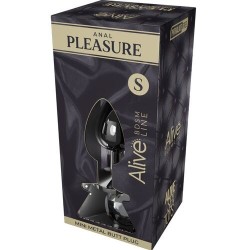 Plug anal de luxe métal cristal noir Alive