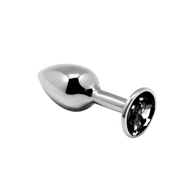 Plug anal de luxe métal cristal noir Alive
