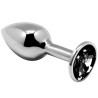 Plug anal de luxe métal cristal noir Alive