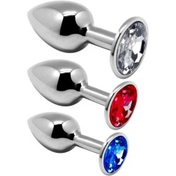 Kit Plug anal de luxe métal cristal Alive