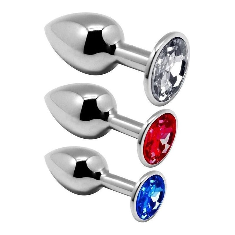 Kit Plug anal de luxe métal cristal Alive