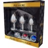 Kit Plug anal de luxe métal cristal Alive