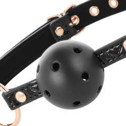 Bâillon en cuir végétalien Black Edition Begme