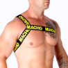 Harnais roman noir jaune Macho