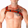 Harnais roman noir rouge Macho