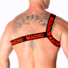 Harnais romain noir rouge Macho