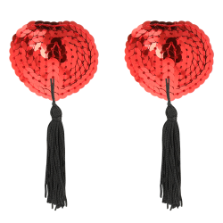 Cache tétons coeur franges rouges Coquette Chic