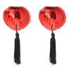 Cache tétons coeur franges rouges Coquette Chic