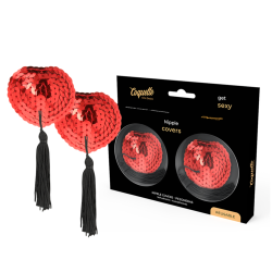 Cache tétons coeur franges rouges Coquette Chic