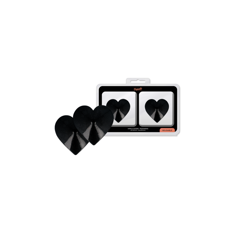 Cache tétons coeur noirs Coquette Chic