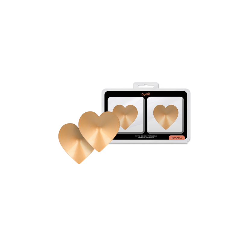Cache tétons coeur dorés Coquette Chic