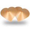 Cache tétons coeur dorés Coquette Chic
