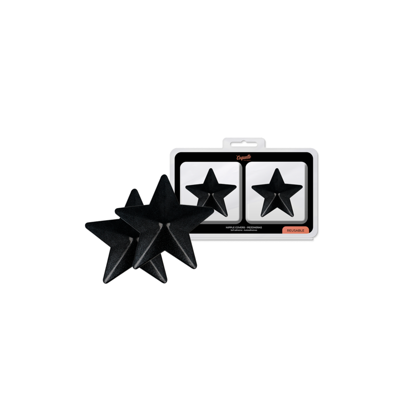 Cache tétons étoiles noires Coquette Chic