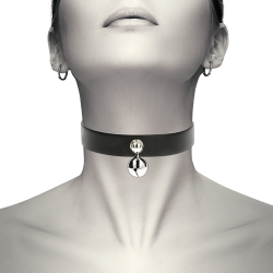 Collier ras de cou noir grelot Coquette Chic