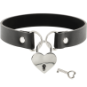 Collier ras de cou noir coeur cadenas Coquette Chic