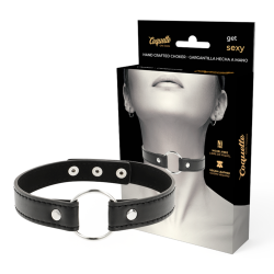 Collier ras de cou noir anneau Coquette Chic