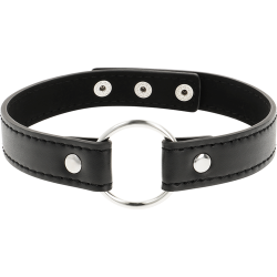 Collier ras de cou noir anneau Coquette Chic
