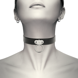 Collier ras de cou noir avec boucle Coquette Chic